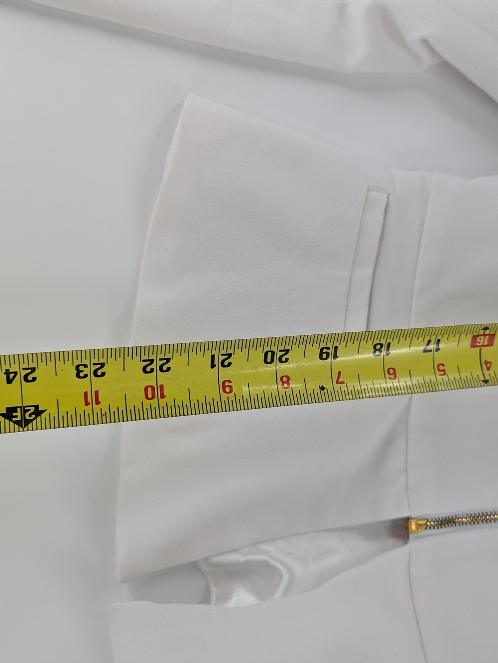 Guess Zip-Front Peplum Blazer Professional Small White Women's Career Workwear - Picture 4 of 9